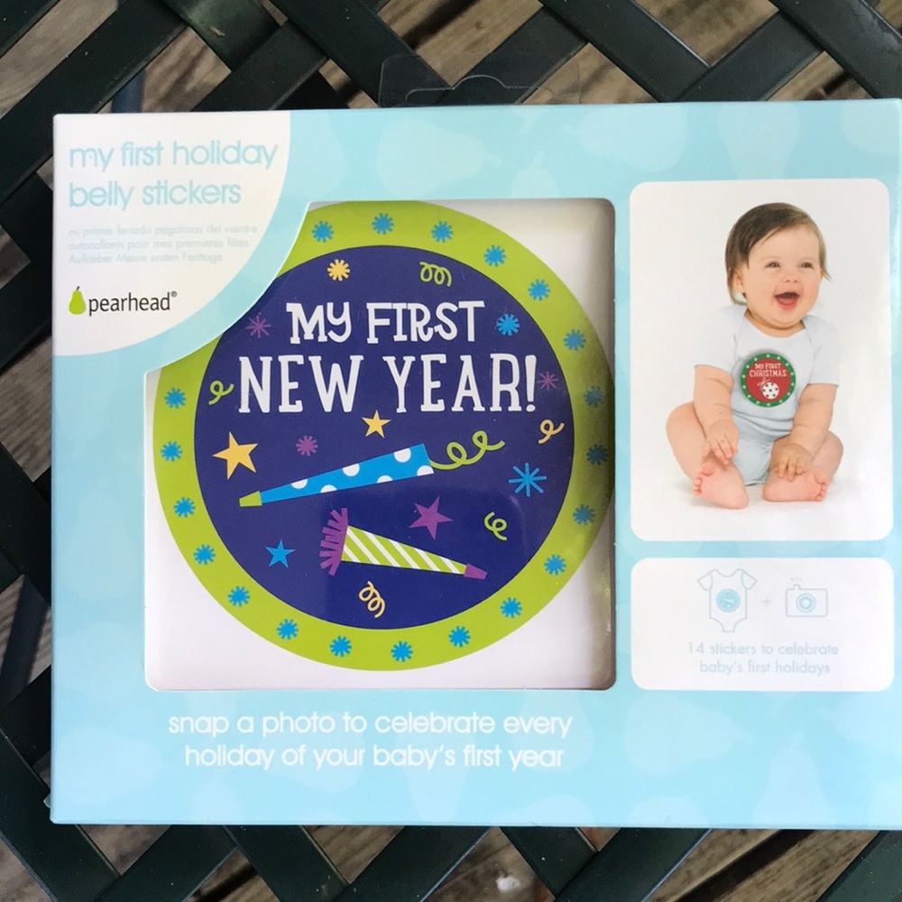 Baby Milestone Holiday Belly Stickers NIB